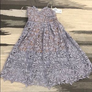 Self-Portrait Lilac Laelia Guipure Lace Dress